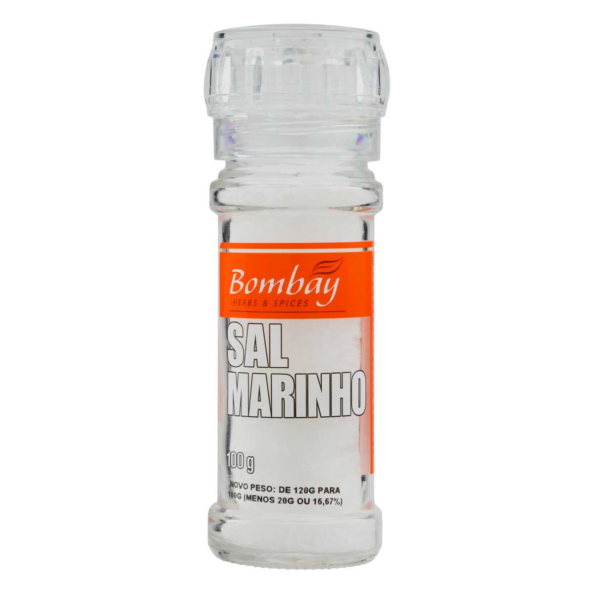 Sal Marinho com Moedor Bombay Herbs &amp; Spices 100g