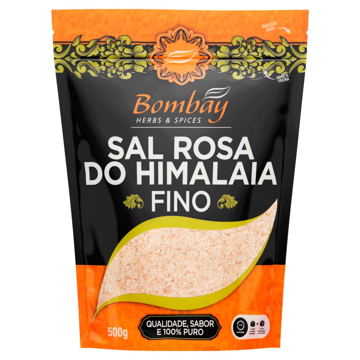 Sal Rosa do Himalaia Fino Bombay Herbs &amp; Spices 500g