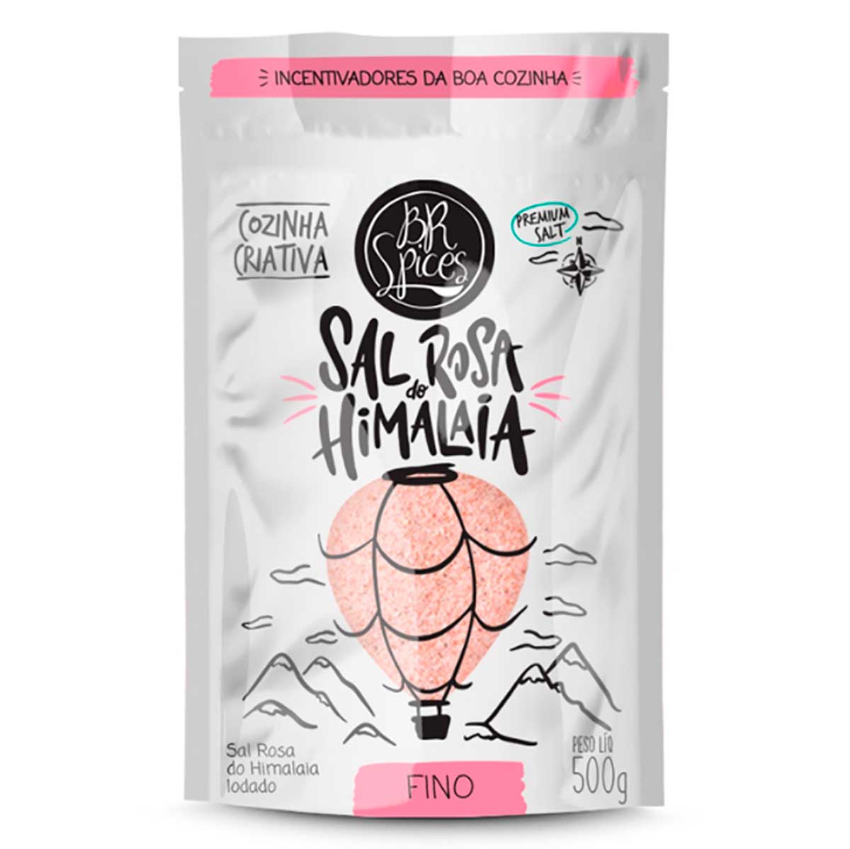 Sal Rosa do Himalaia Fino Br Spices 500g