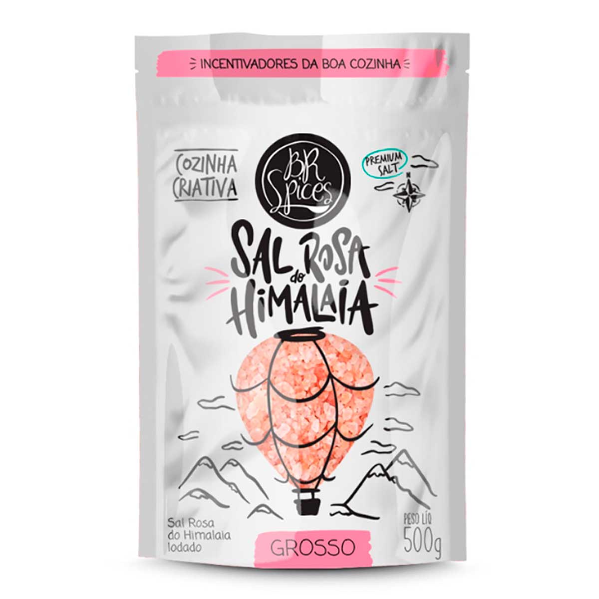 Sal Rosa do Himalaia Grosso Br Spices 500g