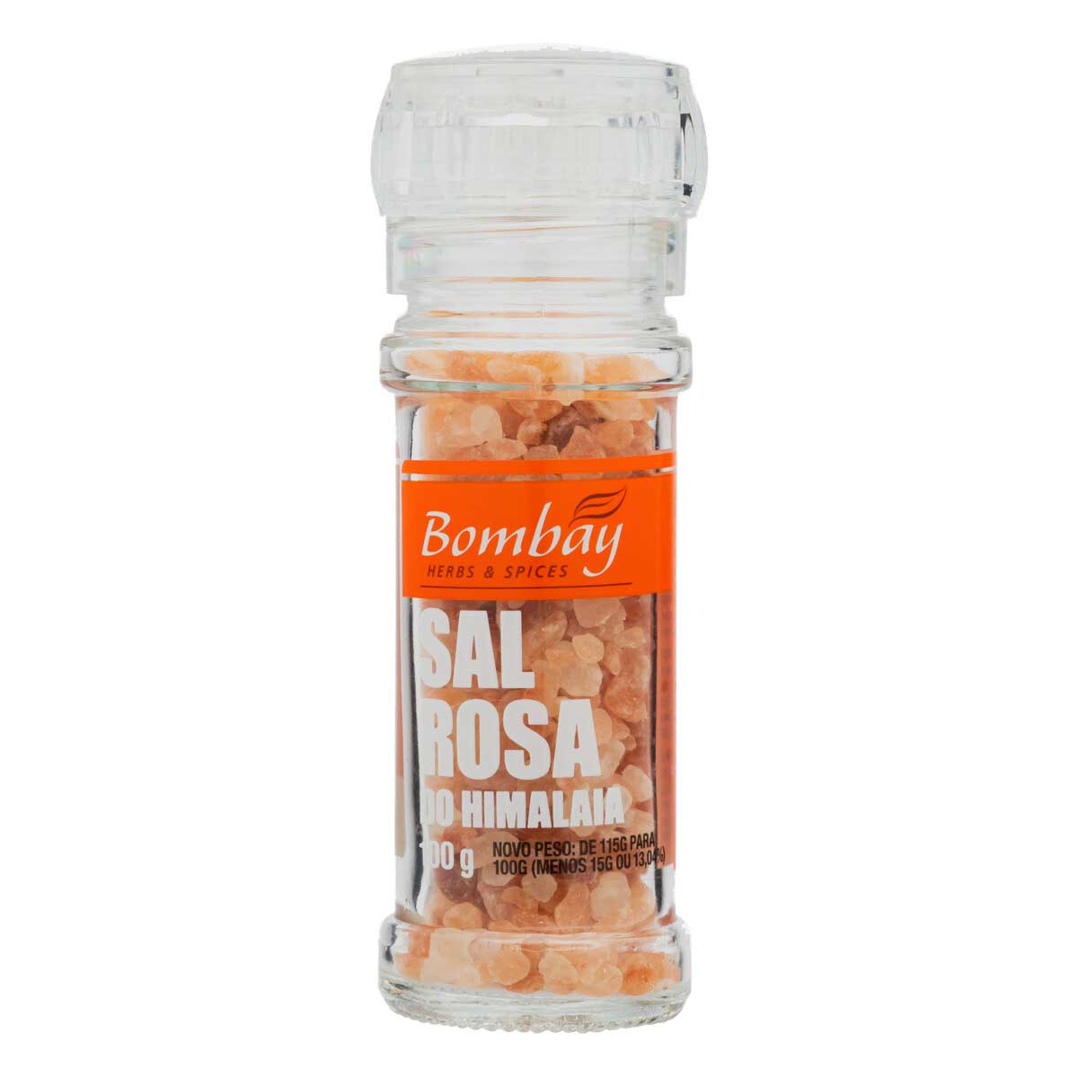 Sal Rosa do Himalaia com Moedor Bombay Herbs &amp; Spices 100g