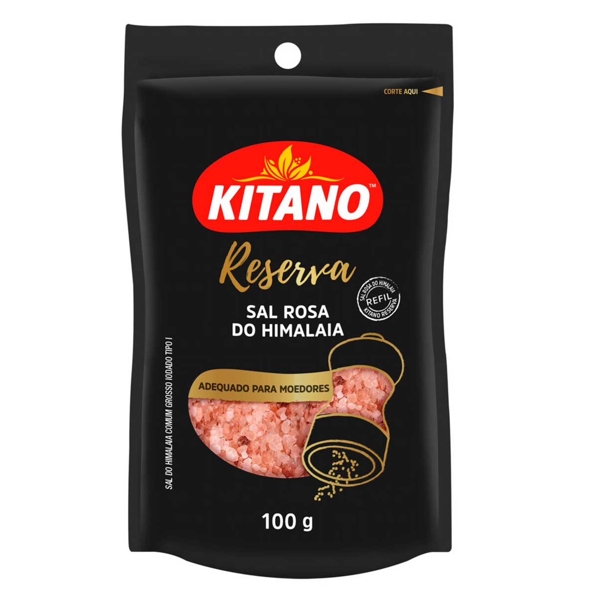 Sal Rosa do Himalaia Grosso Kitano Reserva 100g Refil