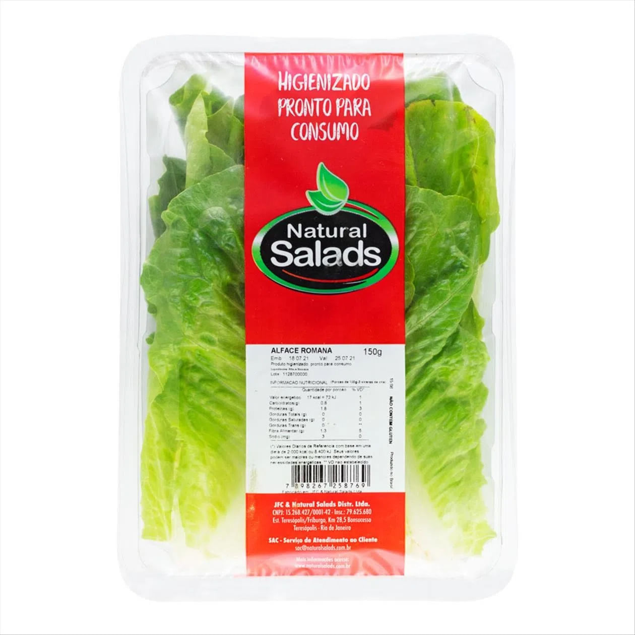 Salada Alface Romana Natural Salads 150 g