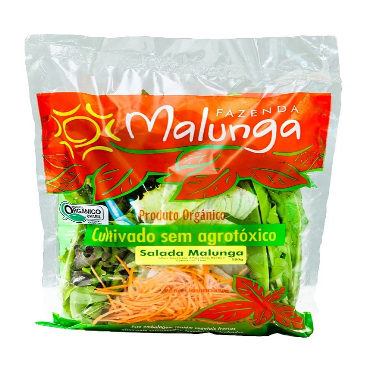 Salada Orgânica Higienizada Malunga 180 g