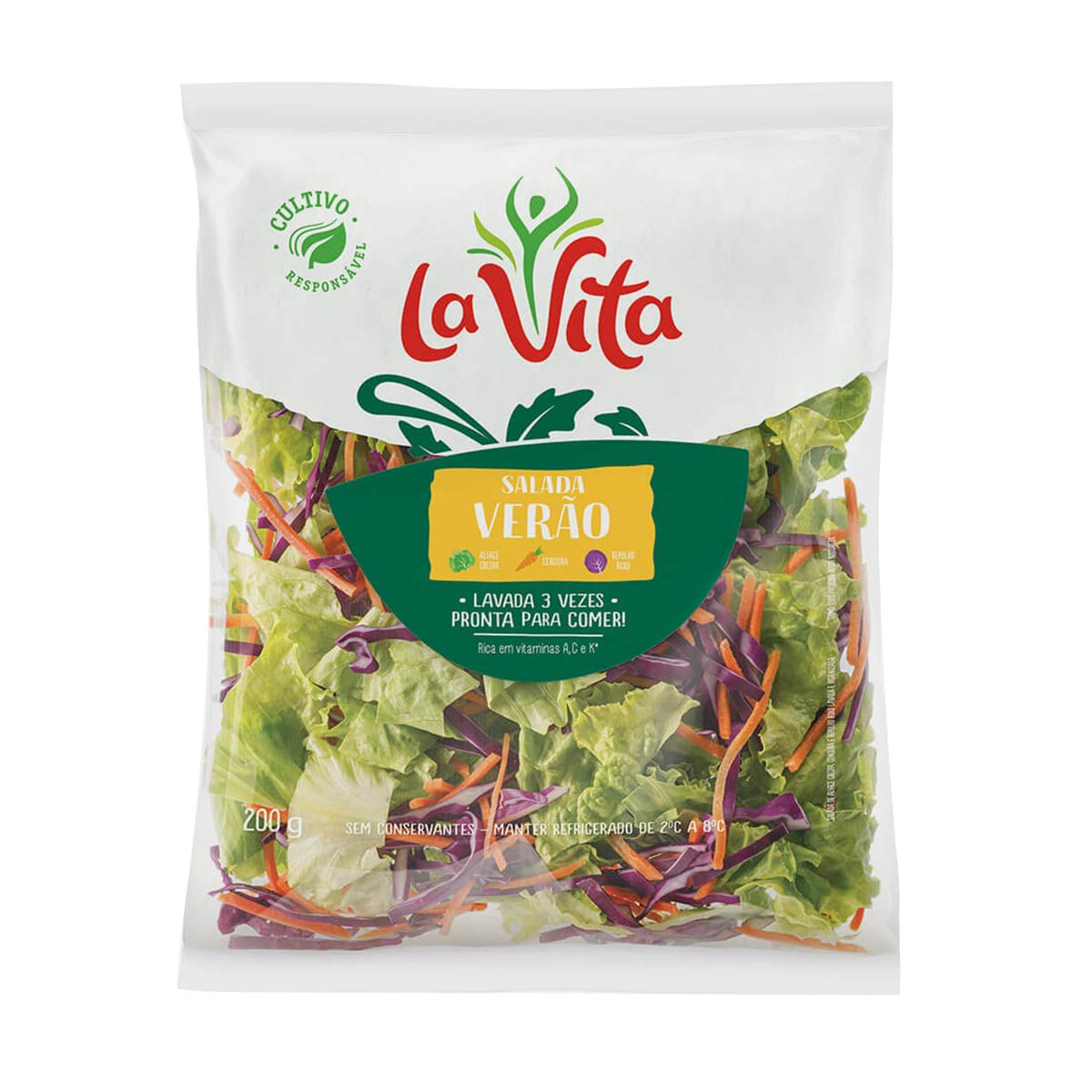 Salada Verde La Vita Higienizada 200 g