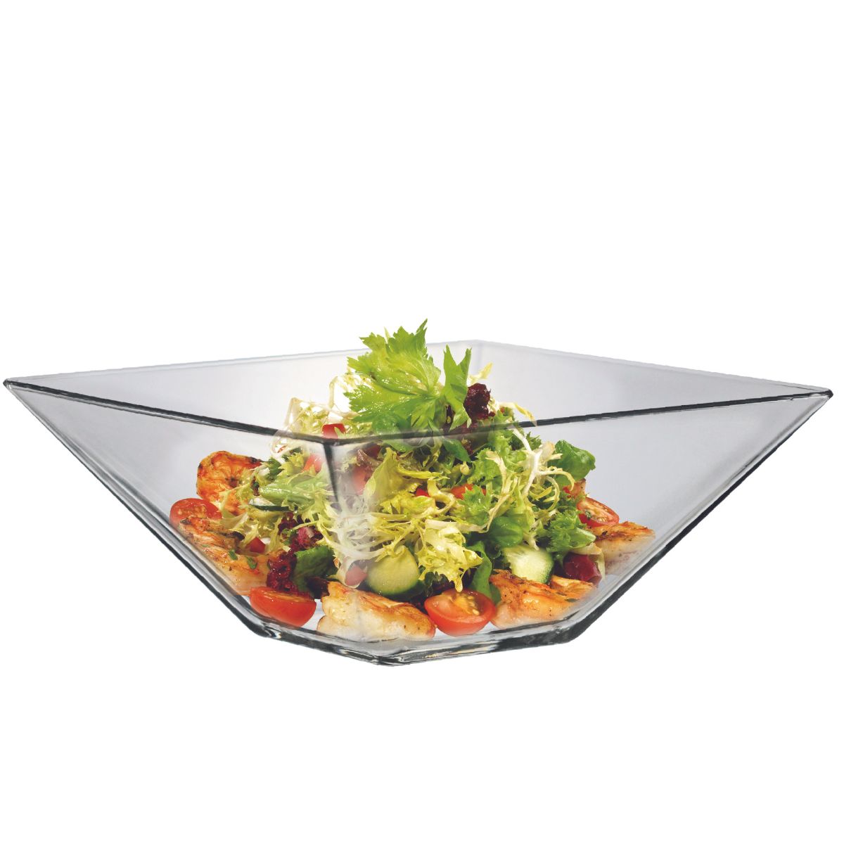 Saladeira Quadrada de Vidro 34cm Ruvolo Milão Klassikglas