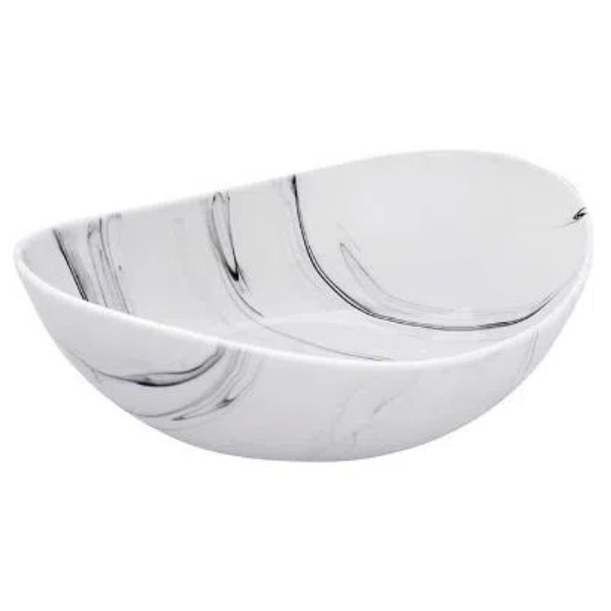 Saladeira de Porcelana Hauskraft Marble 28cm