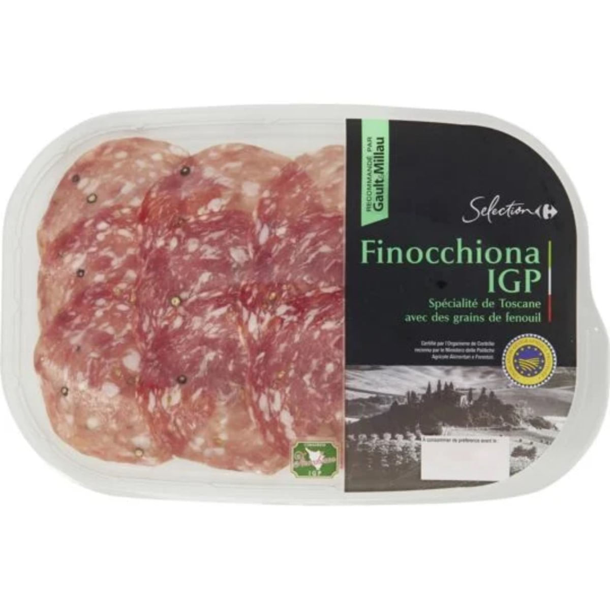 Salame Finocchiona Carrefour Selection 80g