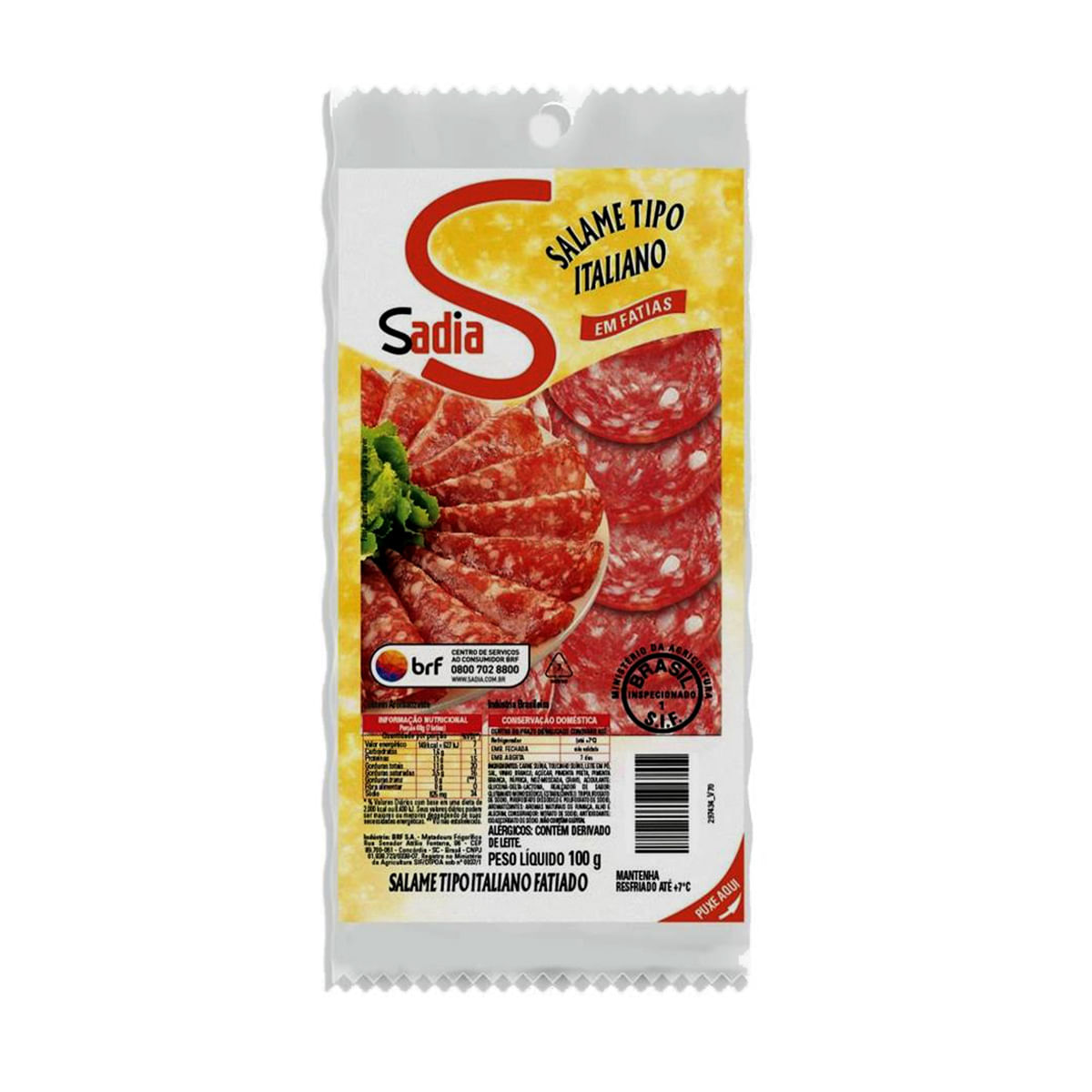 Salame Italiano Fatiado Sadia 100g