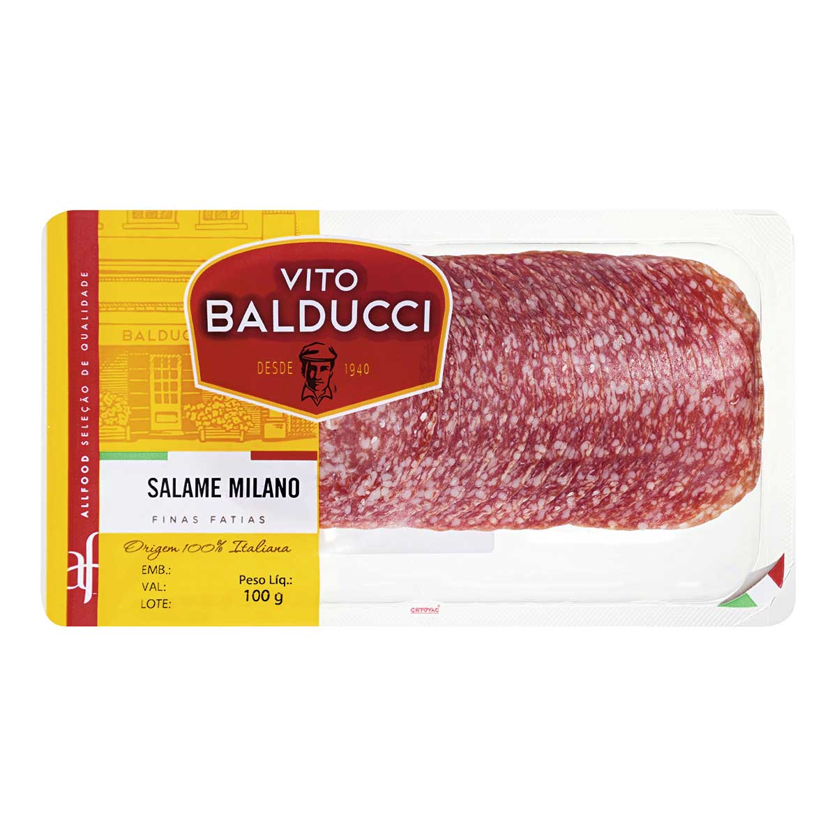 Salame Milano Vito Balducci Fatiado 100 g