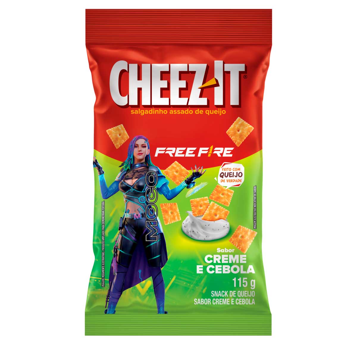 Salgadinho Sabor Creme e Cebola Free Fire Cheez-It 115g