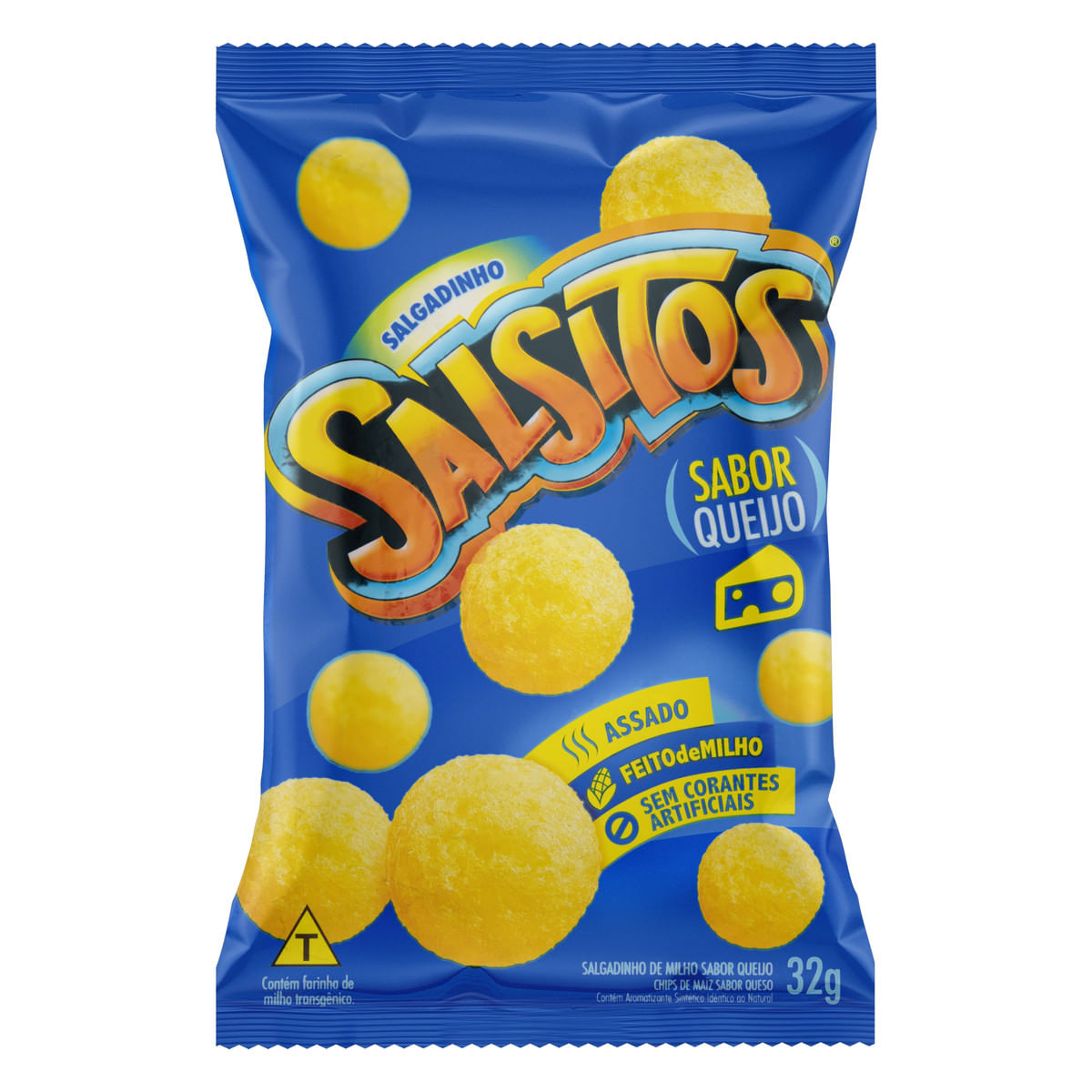 Salgadinho de Milho Queijo Salsitos Pacote 32g