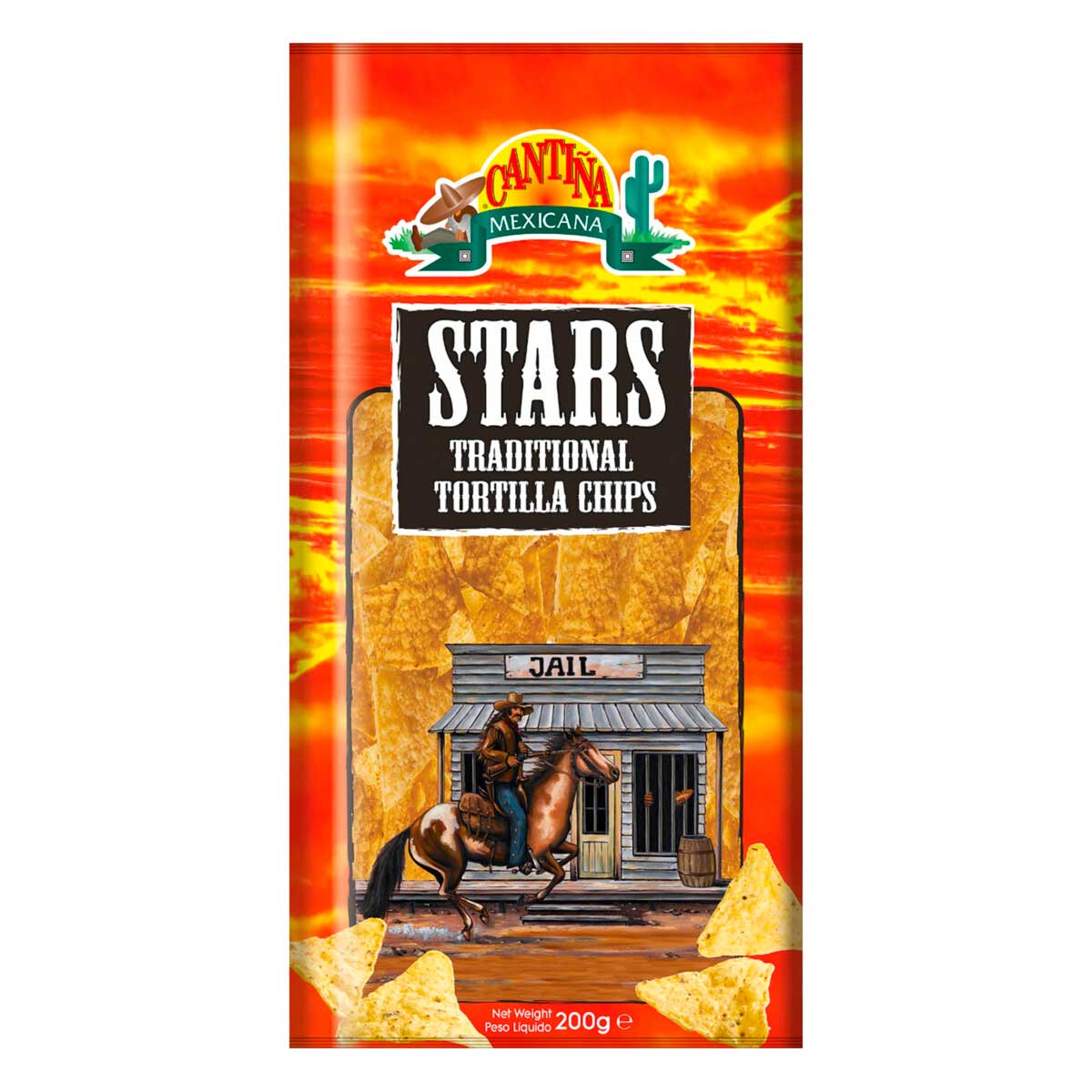 Salgadinho Tortilla Chips Stars Traditional Cantiña Mexicana 200g