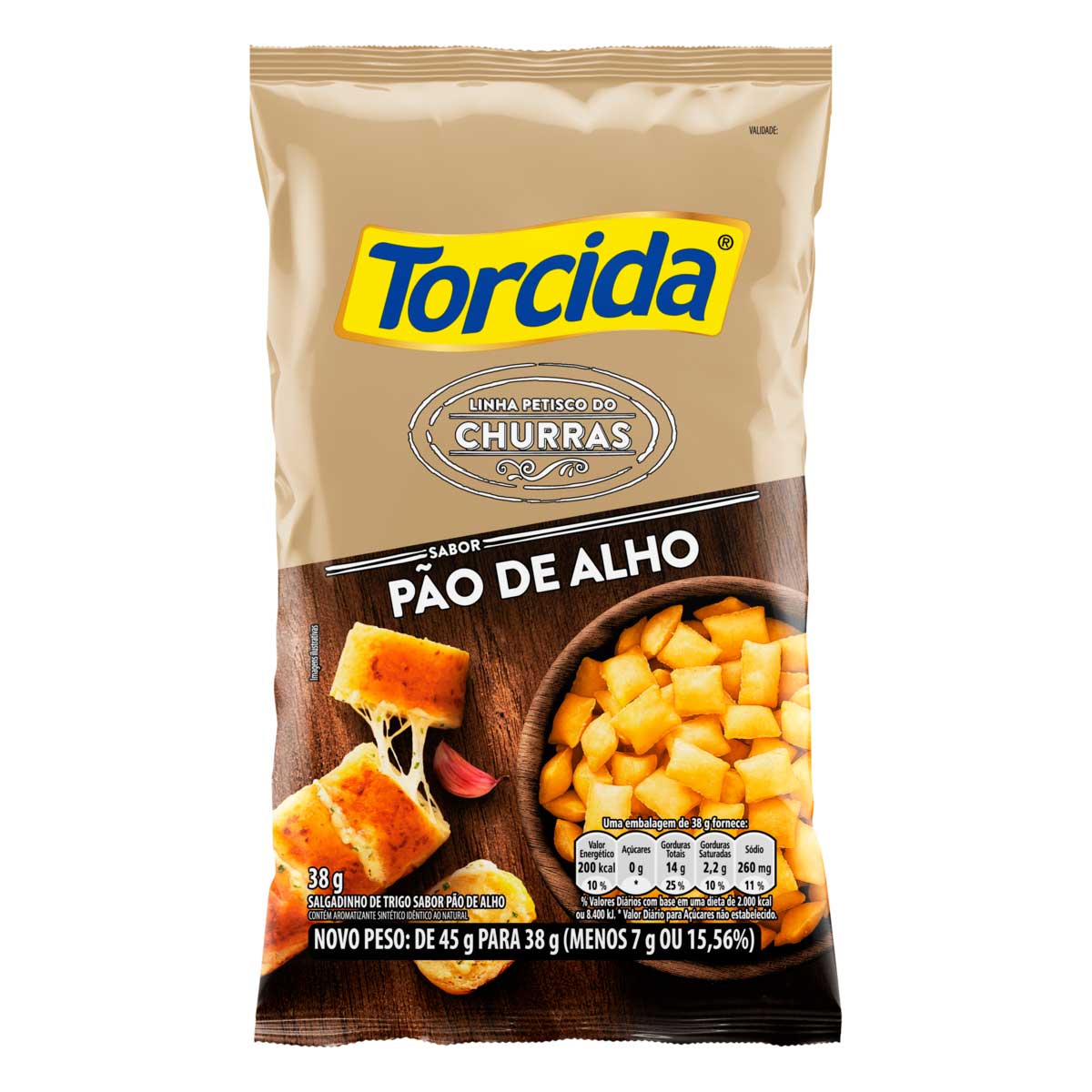 Salgadinho de Trigo Sabor Pão de Alho Torcida Churras 38g