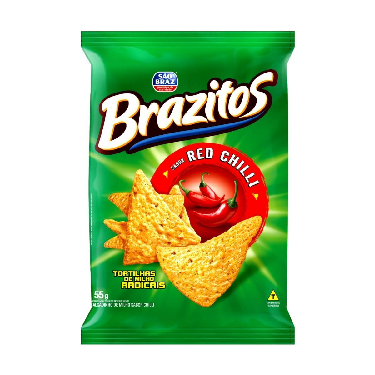 Salgadinho Trigo Brazitos Red Chilli 55 g