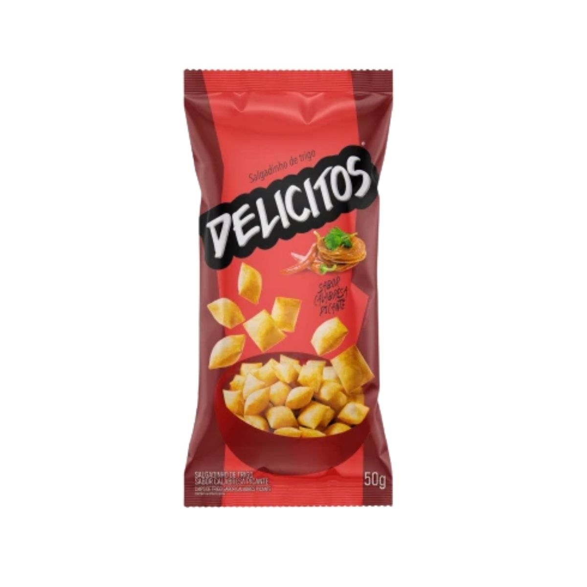 Salgadinho de Trigo Calabresa Delicitos 50 g