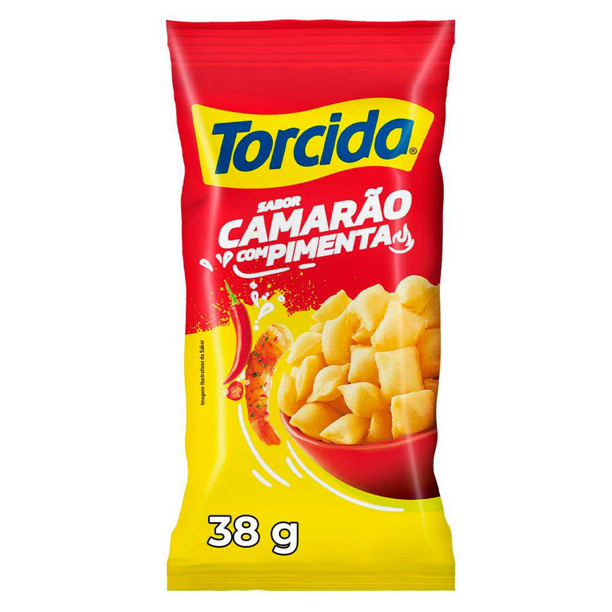 Salgadinho de Trigo Sabor Camarão com Pimenta Torcida 38g