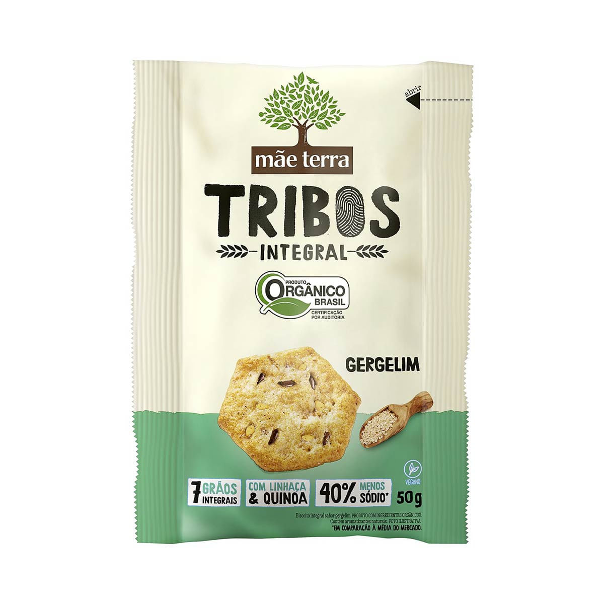 Salgadinho Orgânico e Integral Mãe Terra Sabor Original Tribos 50g