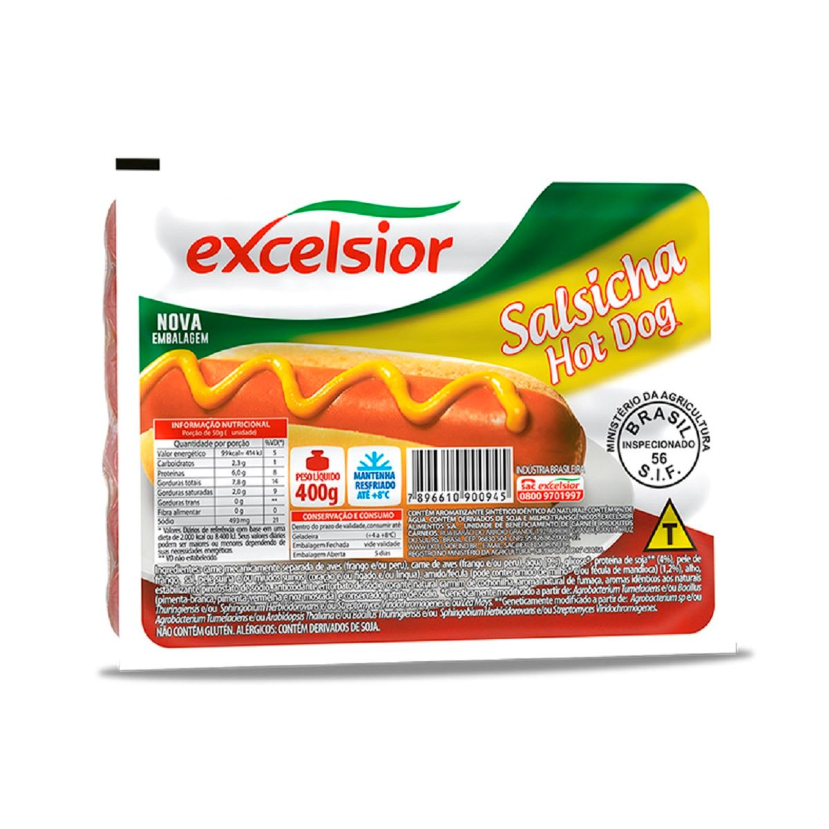 Salsicha Hot Dog Excelsior 400 g