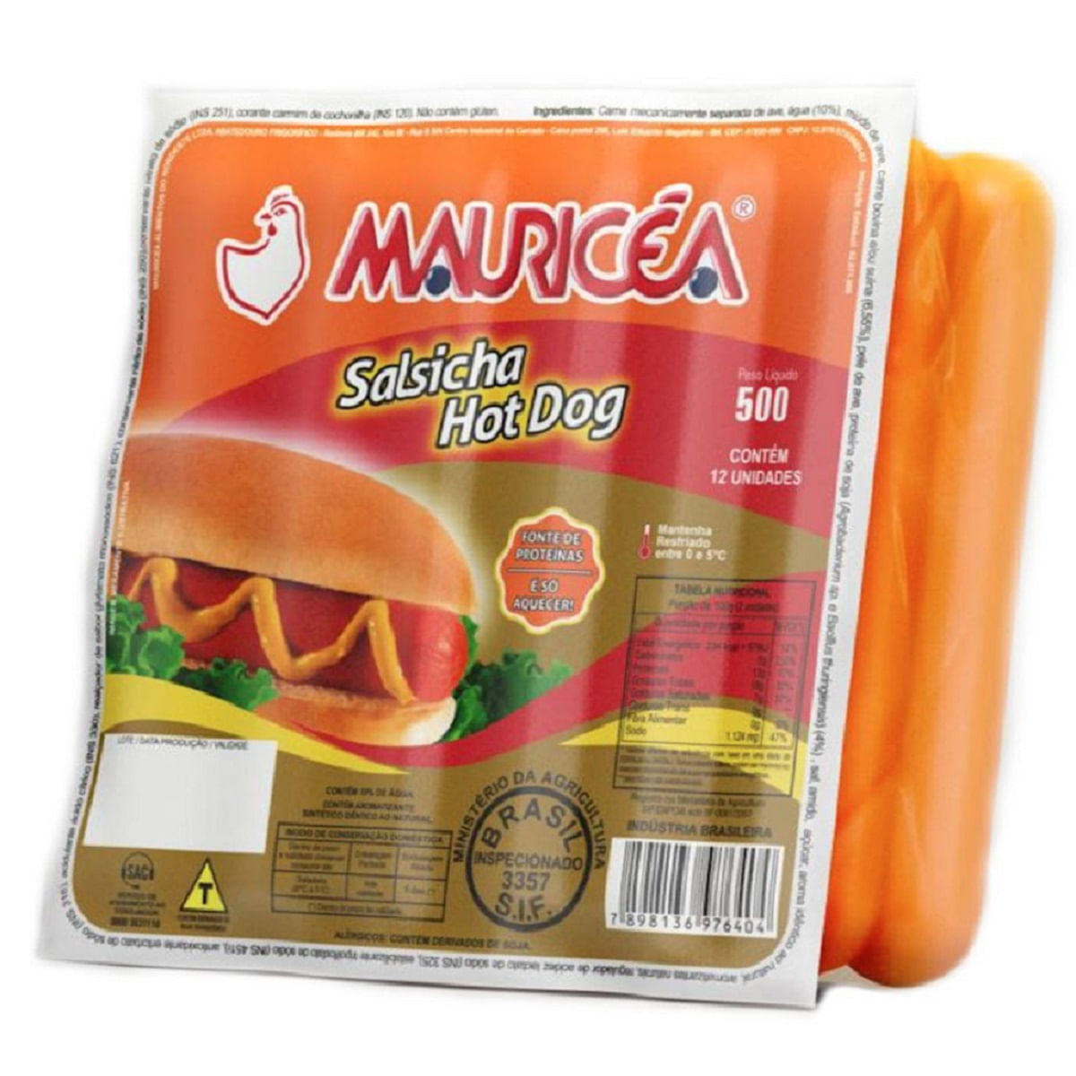 Salsicha Hot Dog Mauricea 500 g