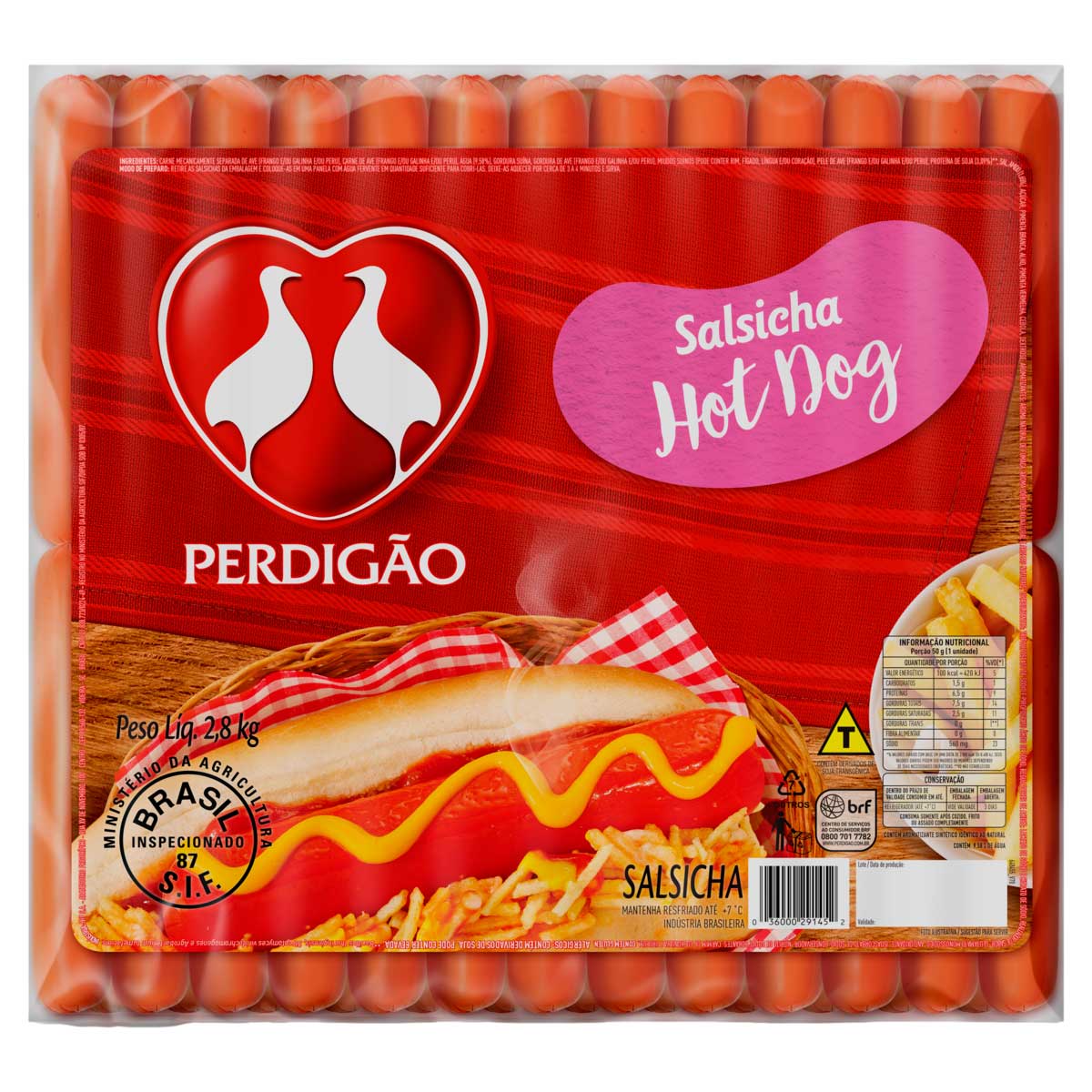 Salsicha Hot-Dog Perdigão 2.8 kg