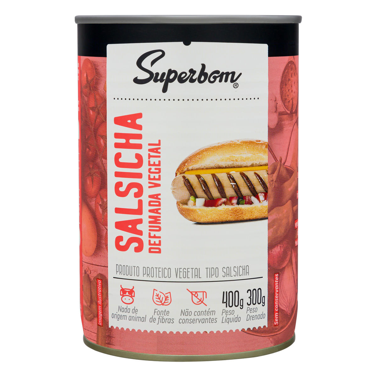 Salsicha Vegetal Defumada Superbom  400 g