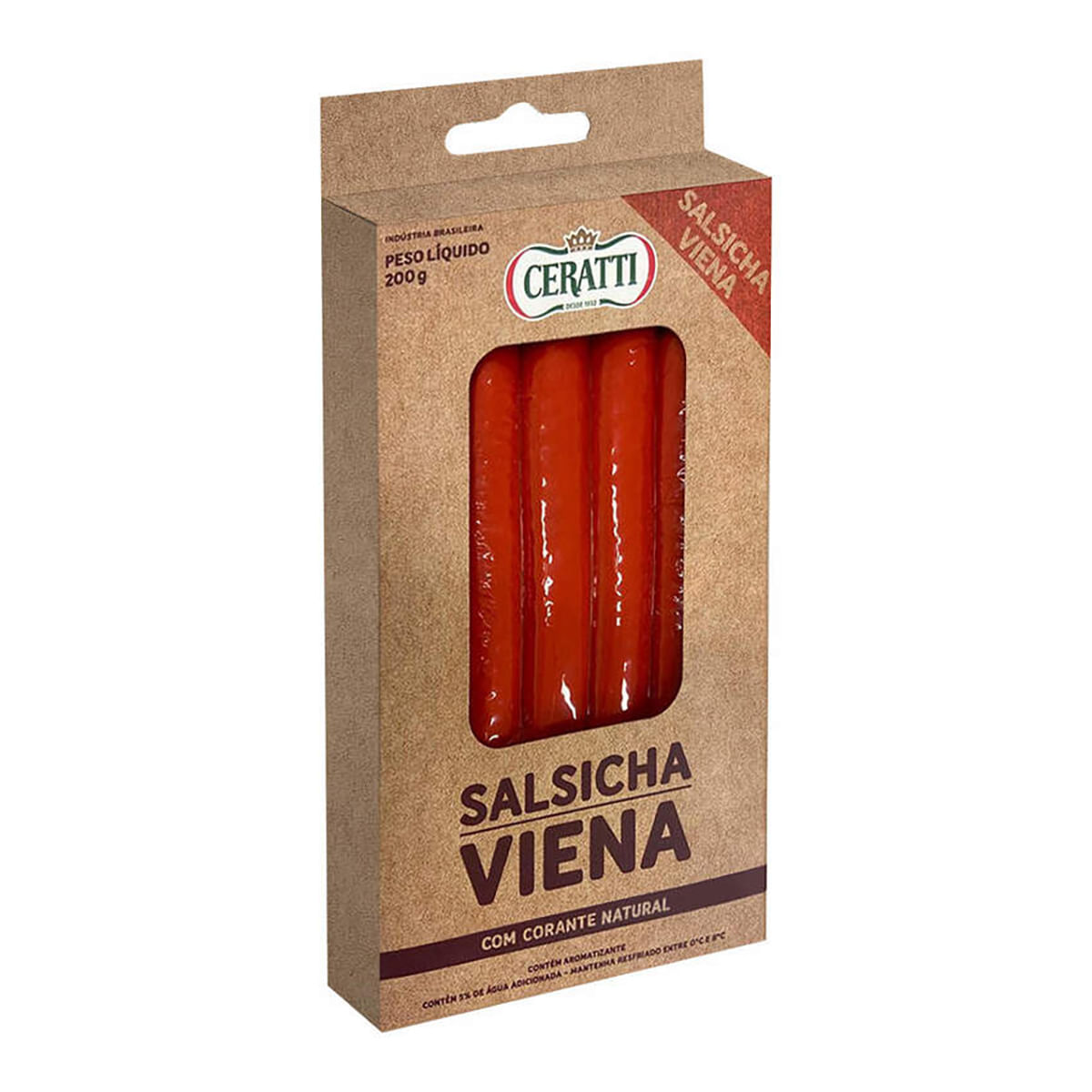 Salsicha Viena com Corante Ceratti 200 g