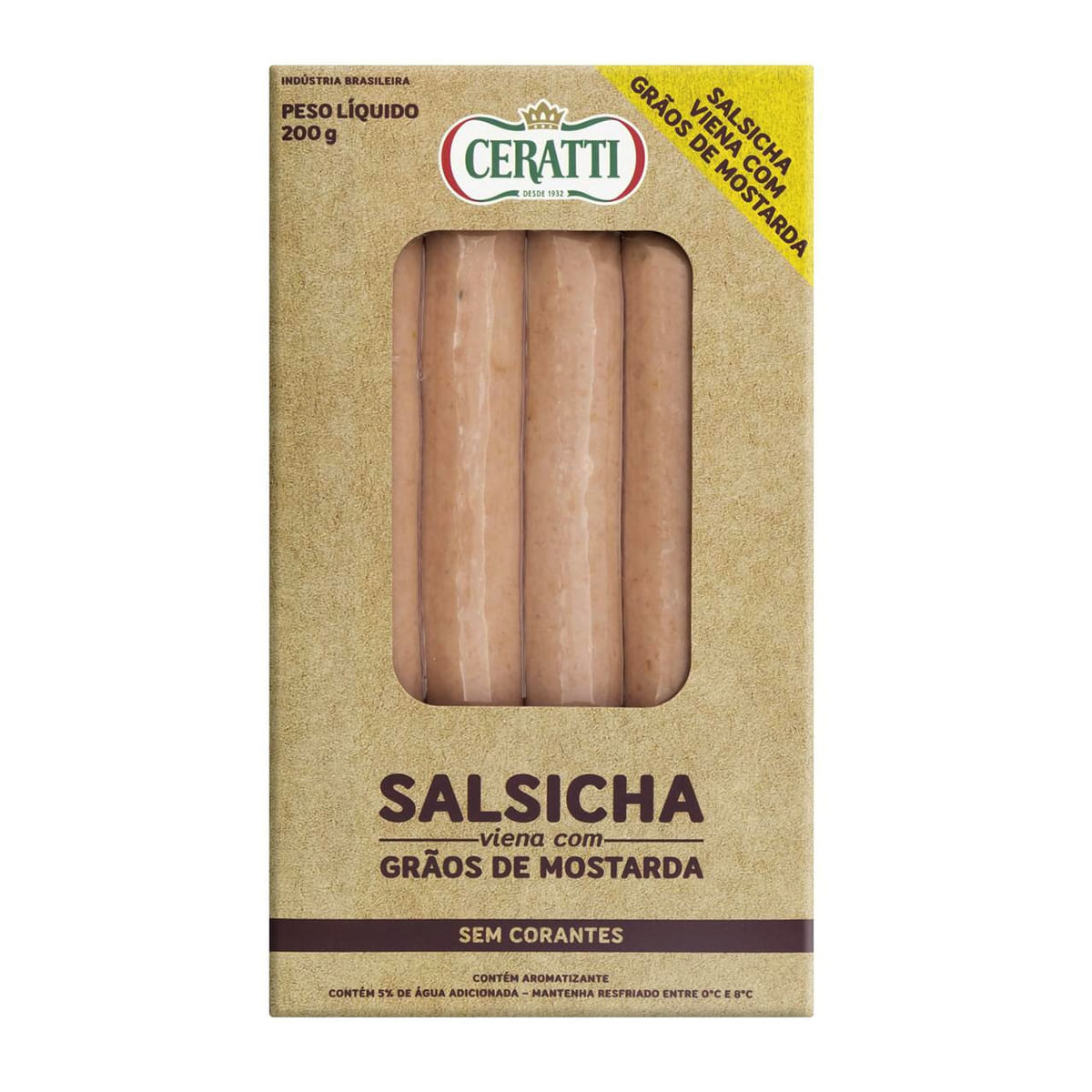 Salsicha Viena com Mostarda Ceratti 200 g