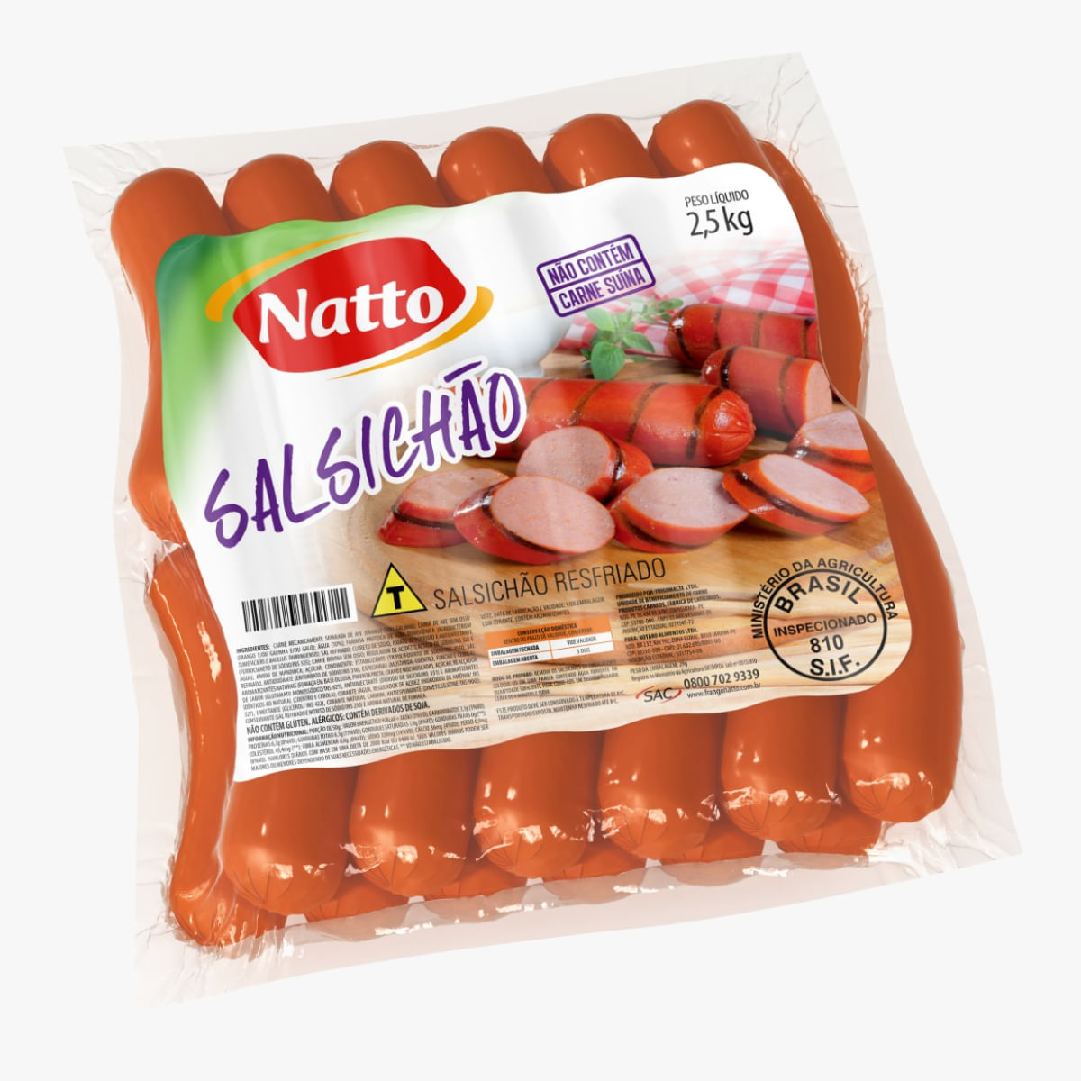 Salsichão Comum Natto Aprox 500g