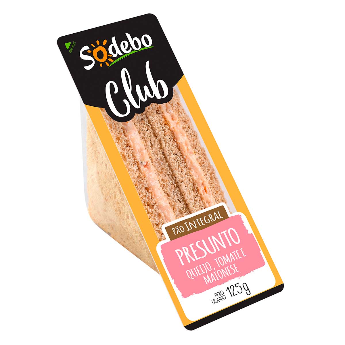 Sanduíche Club Presunto Sodebo 125 g