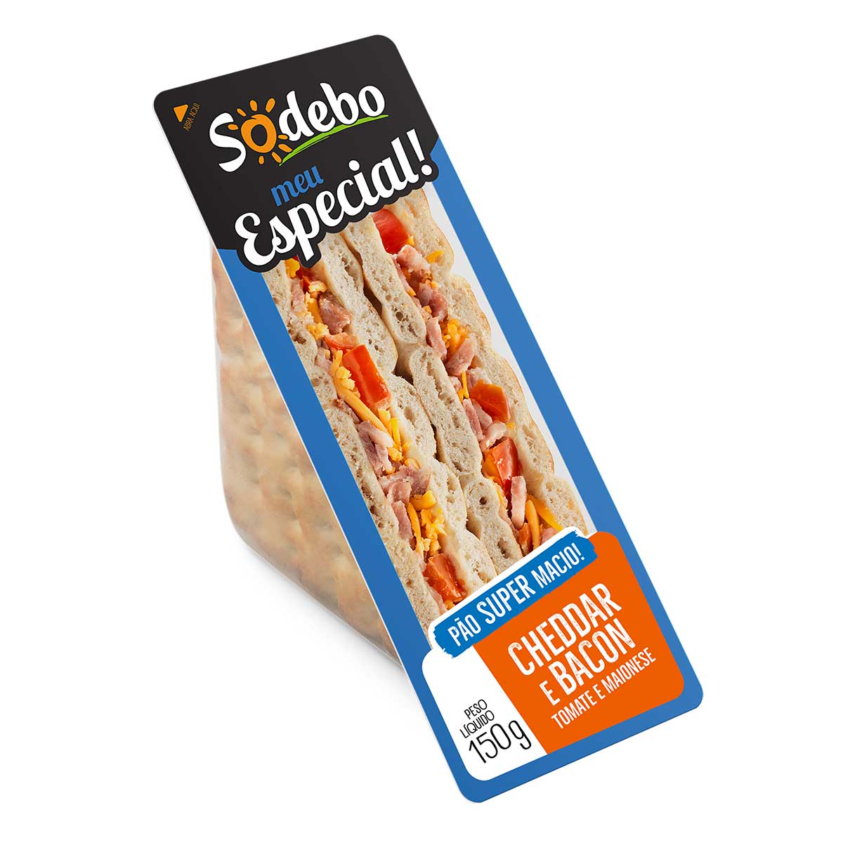 Sanduíche Especial Cheddar e Bacon Sodebo 150 g