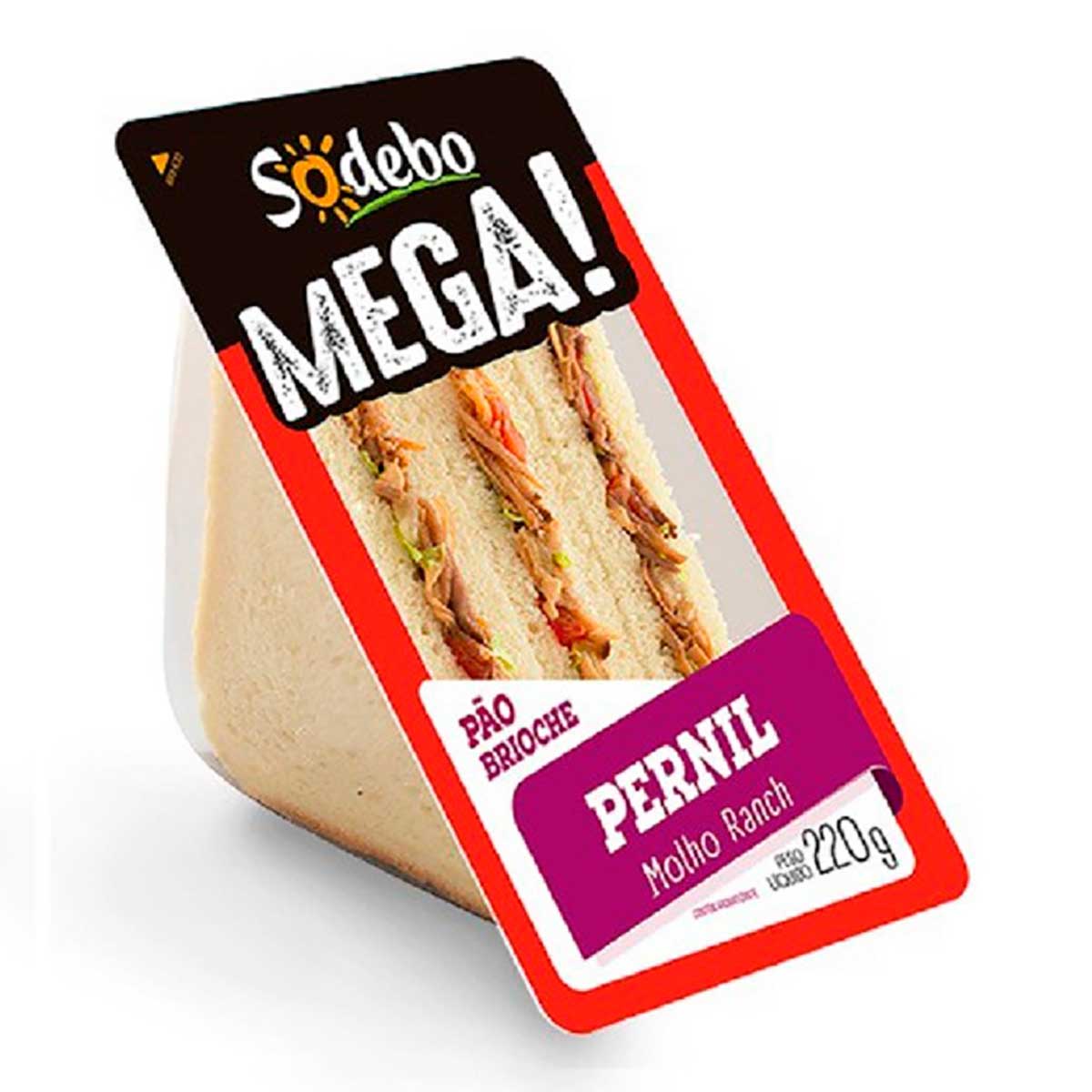 Sanduíche Pão Brioche Pernil Molho Ranch Sodebo 220 g