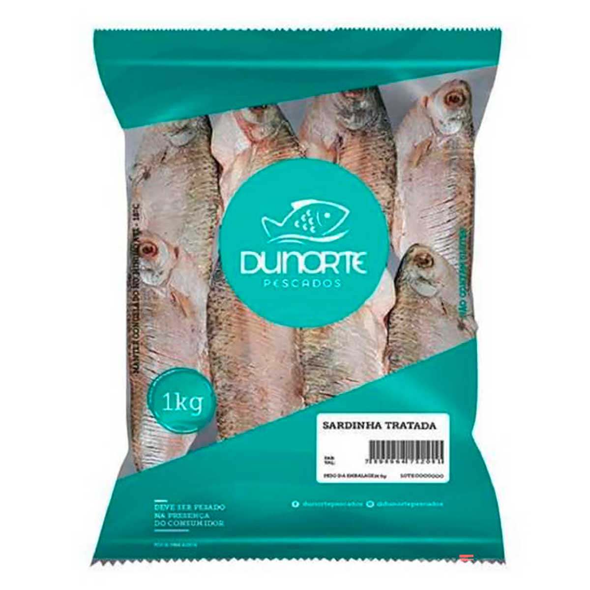 Sardinha Inteira Tratada Congelada Dunorte 1 kg