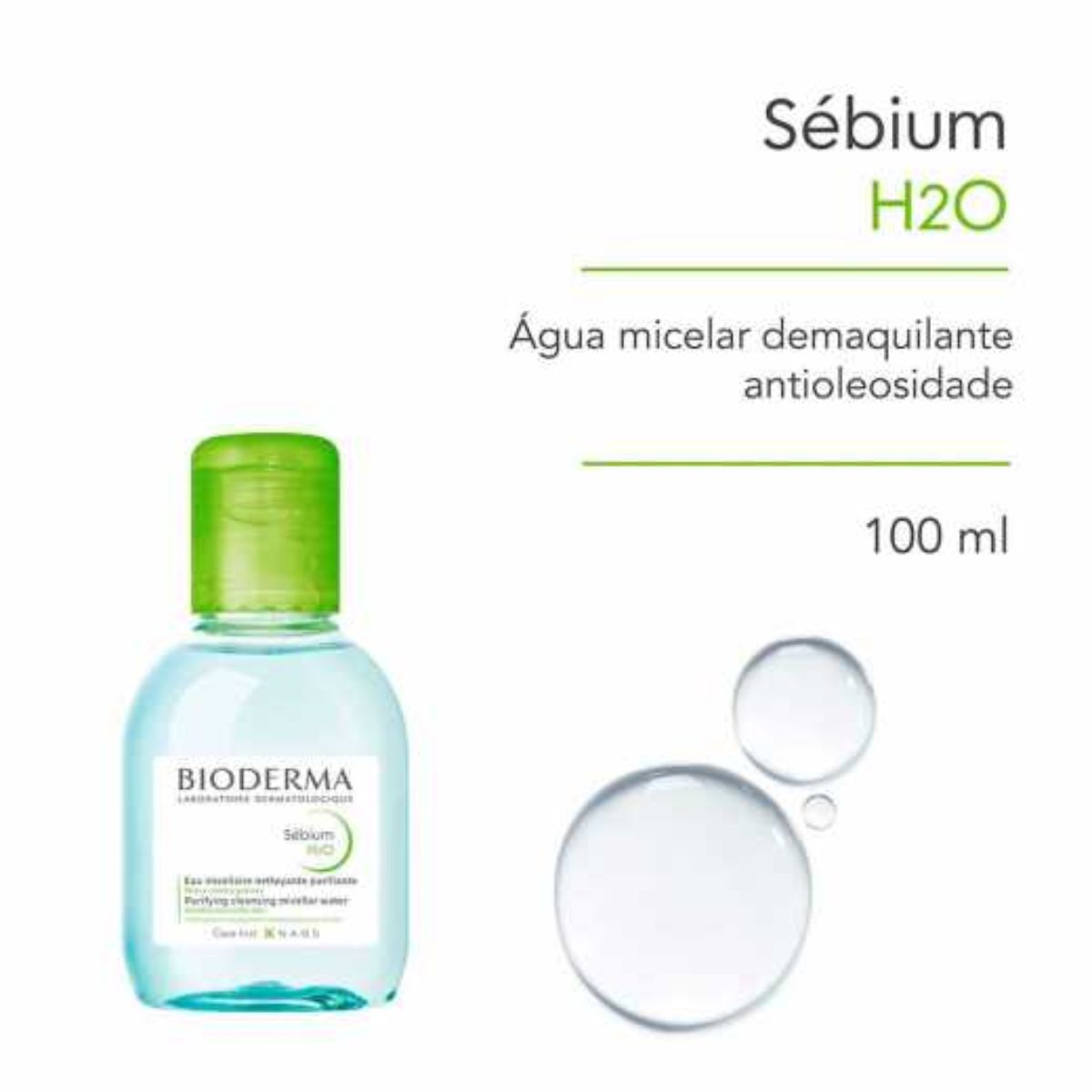 Água Micelar Demaquilante Bioderma Sébium H2o Antioleosidade Com 100ml