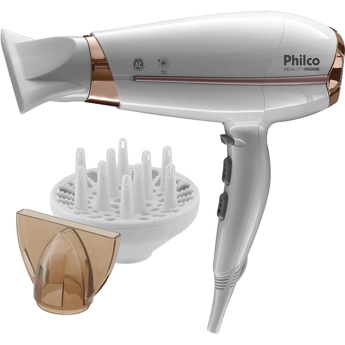 Secador de Cabelo Philco Beauty Rose 2000w  Branco 220v