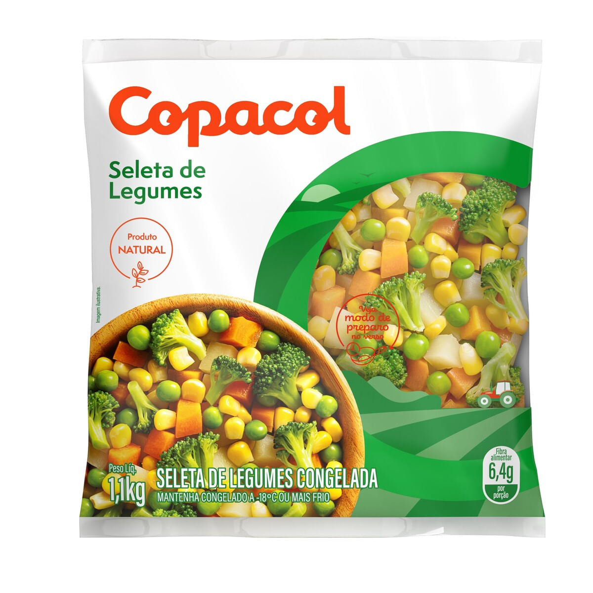 Seleta Copacol de Legumes Congelada Pacote 1,1 kg