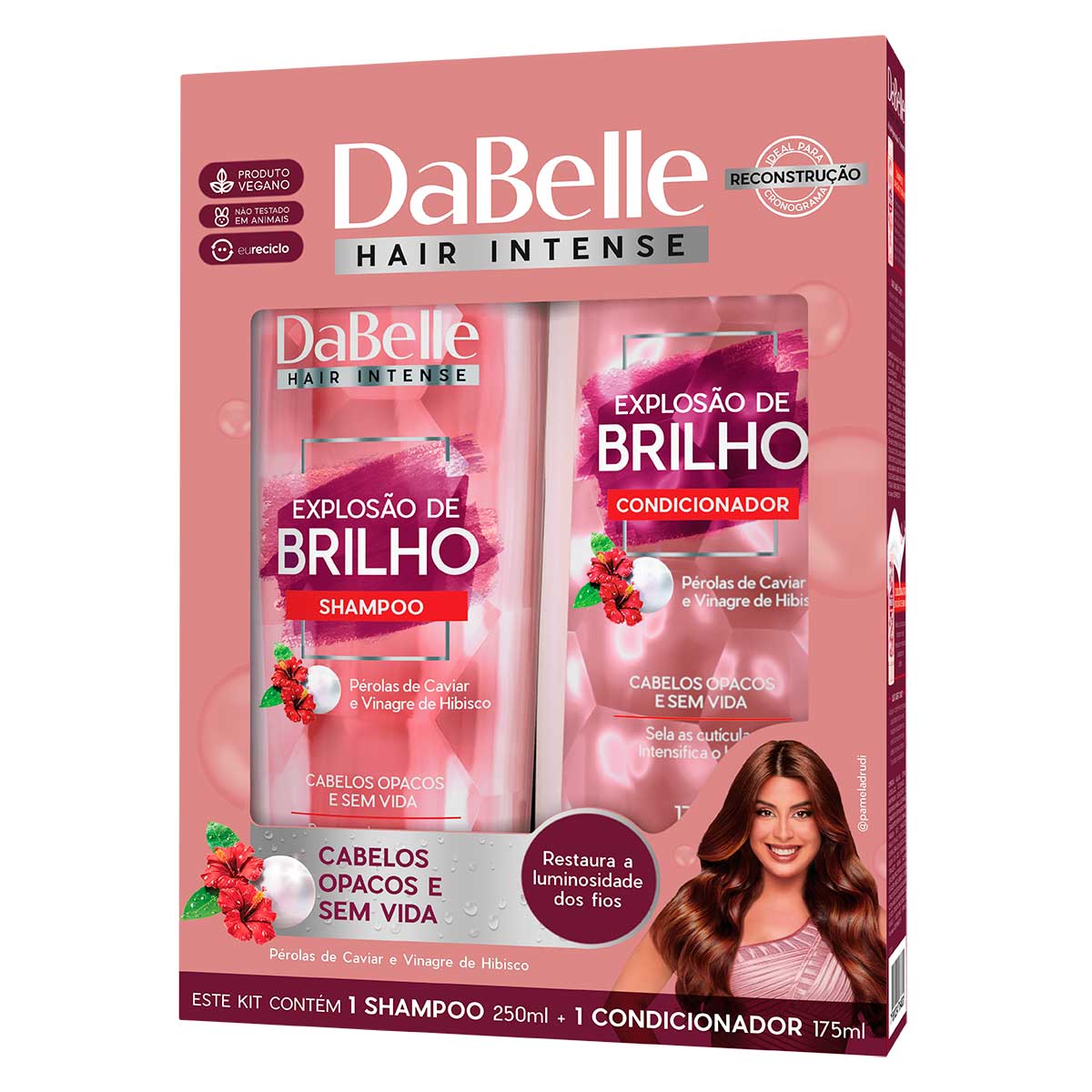 Kit Shampoo e Condicionador Dabelle Explosão de Brilho 425ml