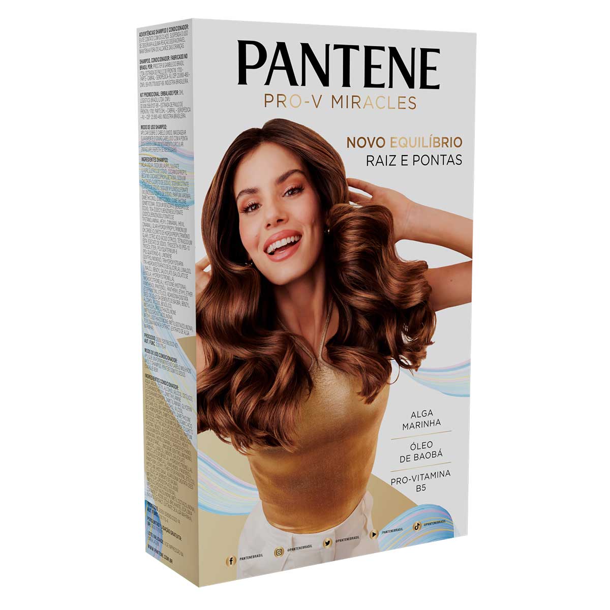 Kit de Shampoo e Condicionador Pantene Equilíbrio Raiz e Pontas