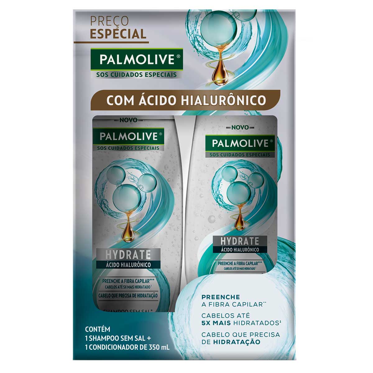 Kit Shampoo e Condicionador Palmolive SOS Cuidados Especiais Hydrate