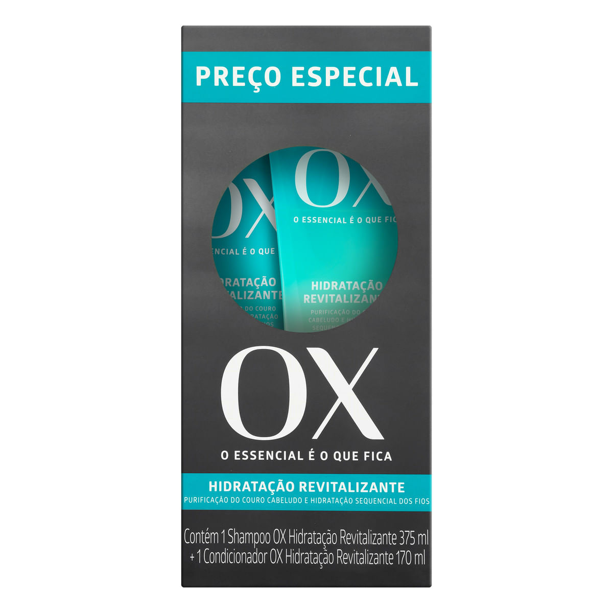 Kit de Shampoo e Condicionador Ox Cosméticos Hidratação Revitalizante