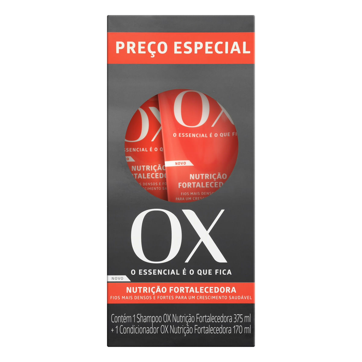 Kit de Shampoo e Condicionador Ox Cosméticos Nutrição Fortalecedora