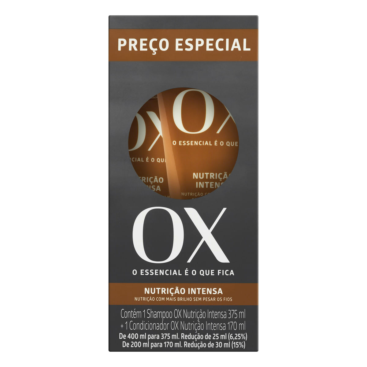 Kit de Shampoo e Condicionador Ox Cosméticos Nutrição Intensa