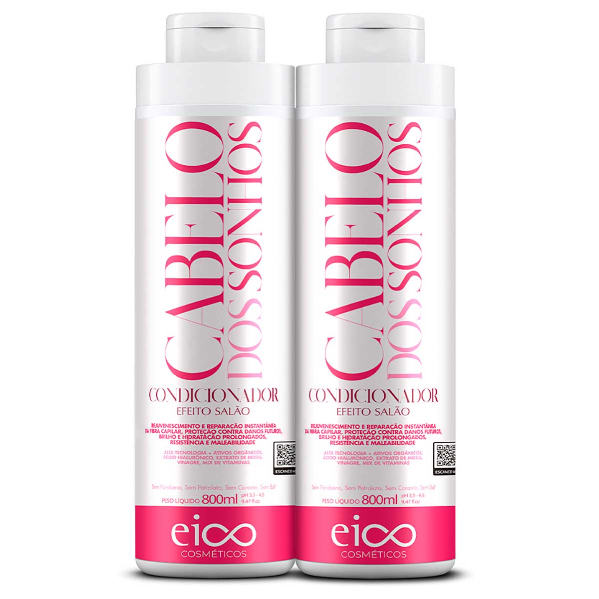 Shampoo e Condicionador Cabelo dos Sonhos Eico 800ml