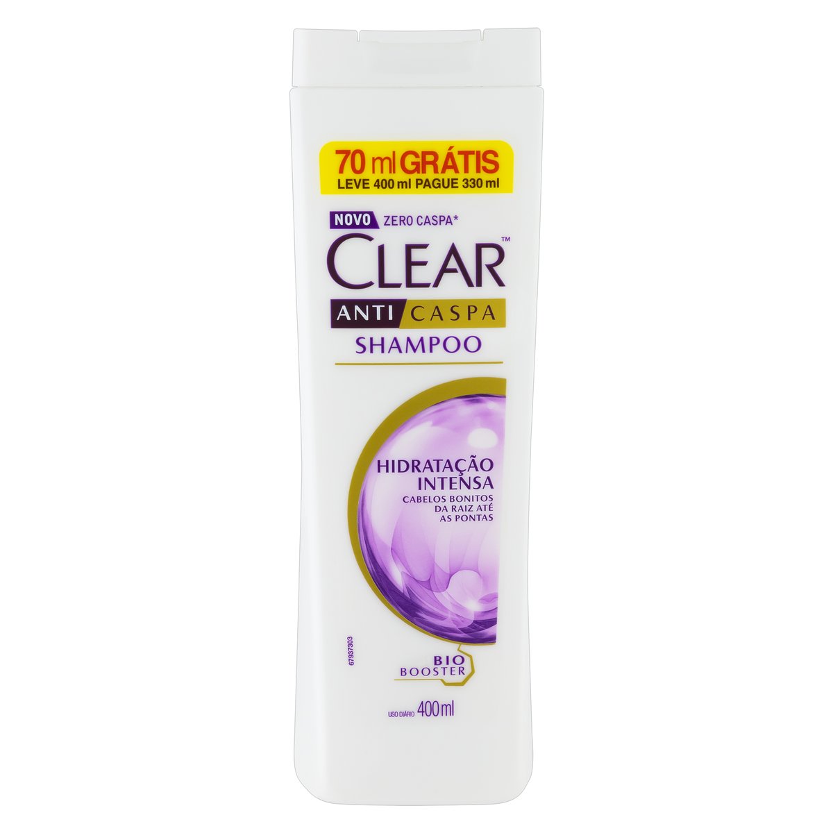 Shampoo Anticaspa Clear Hidratação Intensa Frasco Leve 400ml Pague 330 ml