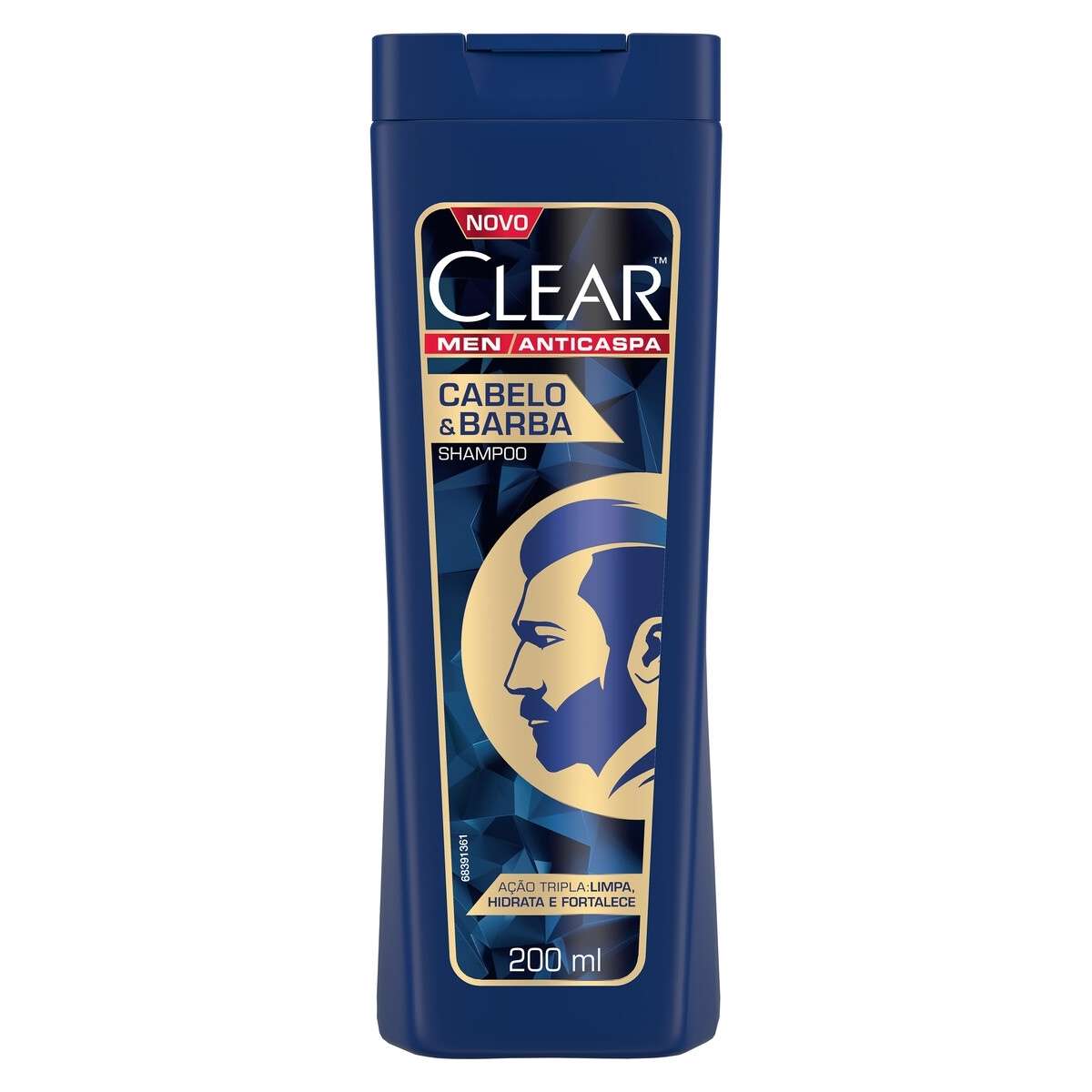 Clear Men Shampoo Cabelo Barba 200 ml