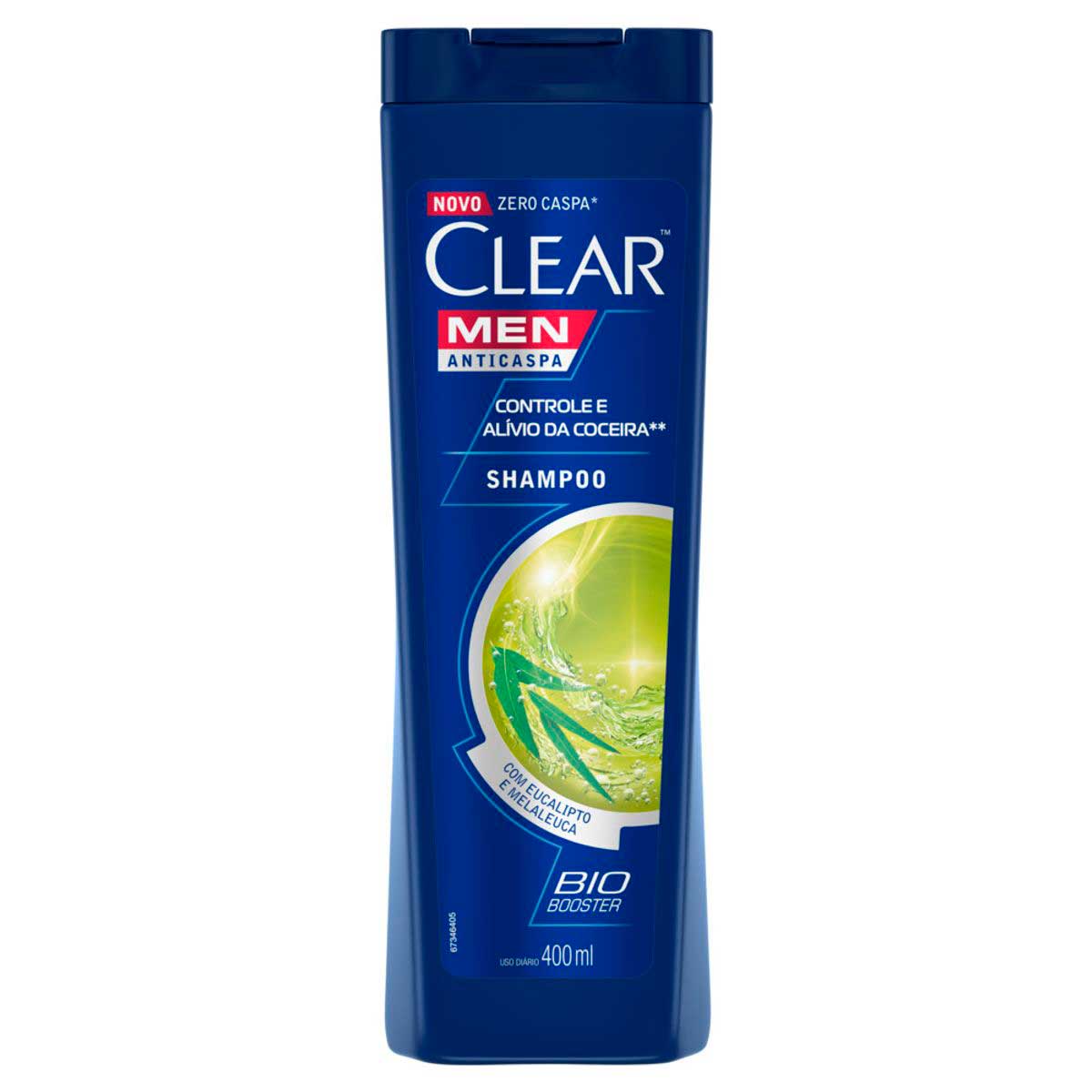 Shampoo Anticaspa Clear Men Controle e Alívio da Coceira 400 ML