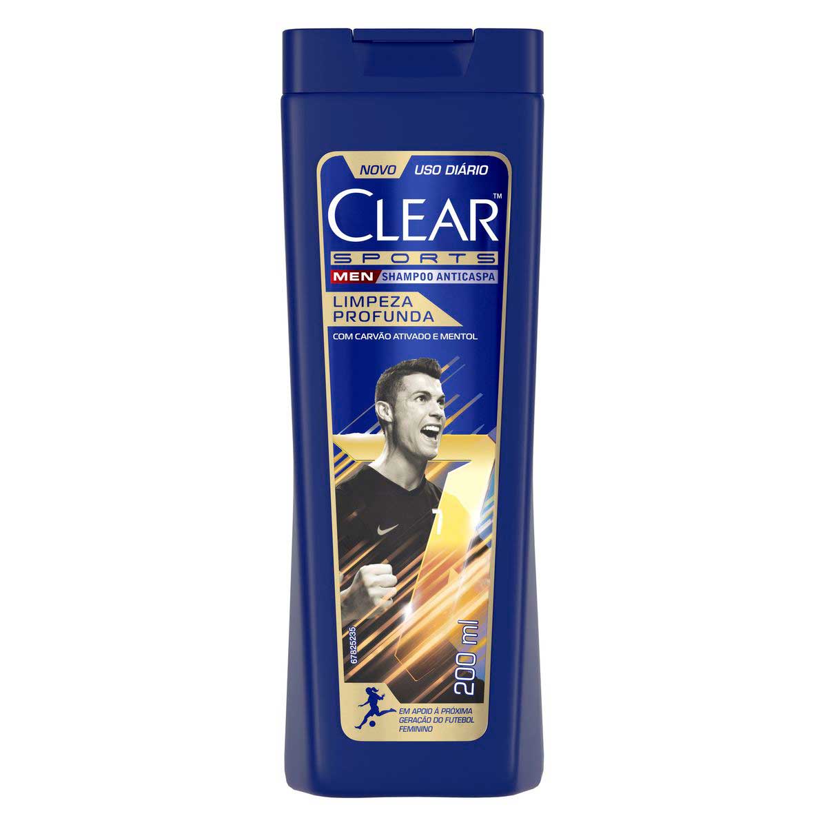 Shampoo Anticaspa Clear Men Sports Limpeza Profunda 200 ml