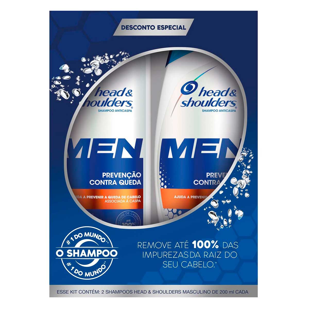 Shampoo Anticaspa Head &amp; Shoulders Men Prevenção Contra Queda Frasco 2 Unidades 200 ml