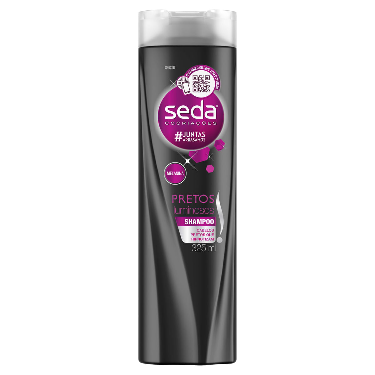 Shampoo Melanina Seda Cocriações Pretos Luminosos 325 ml