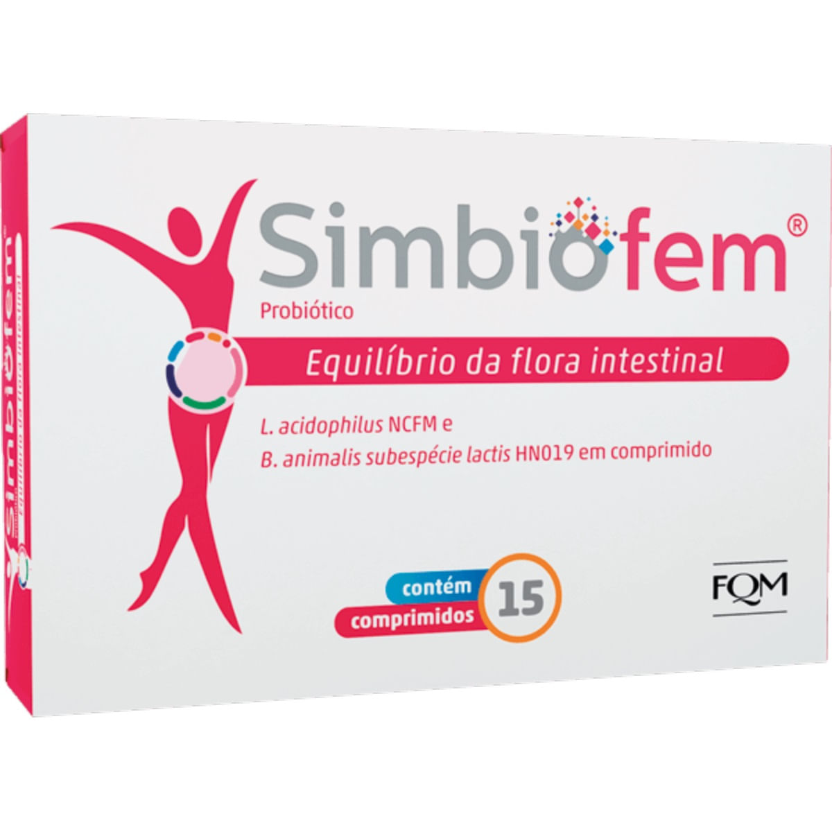 Simbiofem Probiótico com 15 comprimidos